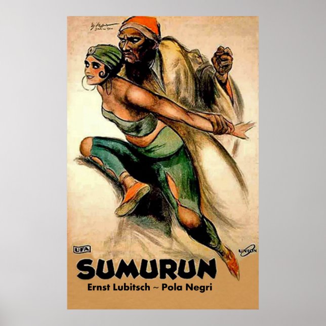 Poster SUMURUN~Ernst Lubitsch ~ Pola Negri ~ Allemagne 19 (Devant)