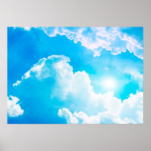Poster Sun between clouds
