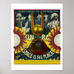 Poster Sun Ra Space est le lieu Jazz Vintage