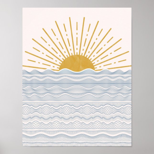 Poster Sun, Sun Wall Art, Poster Sunrise, Imprimer (Devant)