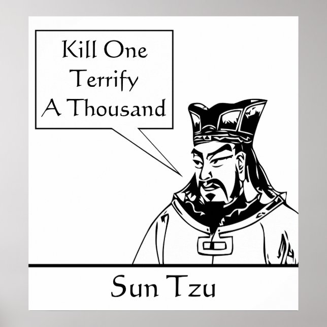 Poster Sun Tzu et Citation (Devant)