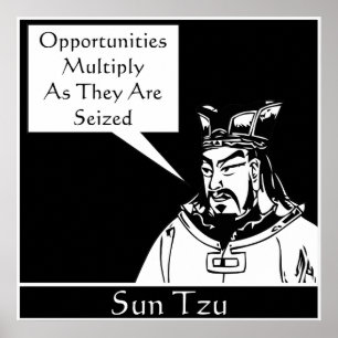 Poster Sun Tzu — Le stratège militaire chinois
