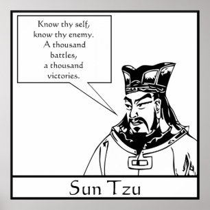 Poster Sun Tzu — Le stratège militaire chinois