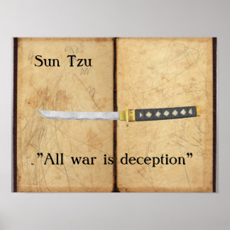 Poster Sun Tzu - Toute guerre est tromperie