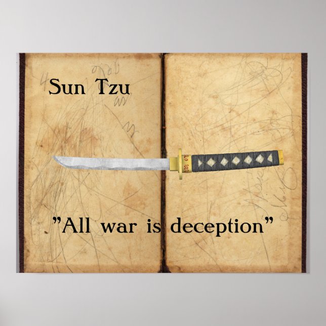 Poster Sun Tzu - Toute guerre est tromperie (Devant)