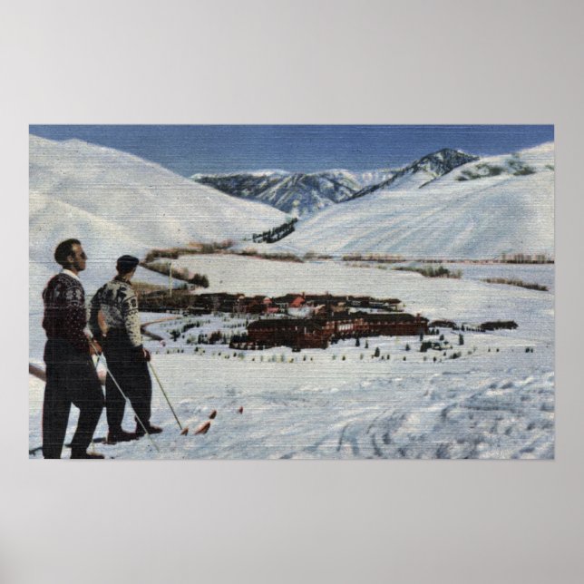 Poster Sun Valley, ID - Scène hivernale de Sun Valley (Devant)