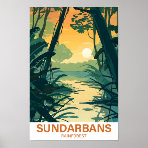 Poster Sundarbans Rainforest Inde Bangladesh Voyage