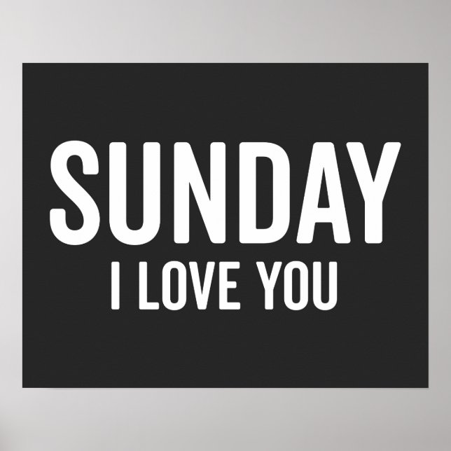 Poster Sunday Love Funny Cote (Devant)