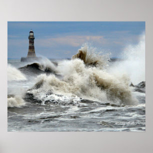 Poster Sunderland - Jetée Roker et phare