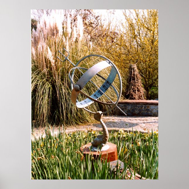 Poster Sundial dans un jardin de Guernesey (Devant)