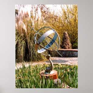 Poster Sundial in a Guernsey garden