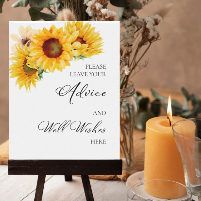 Poster Sunflowe Fall Fête des mariées Conseils Et Bien So (Créateur téléchargé)