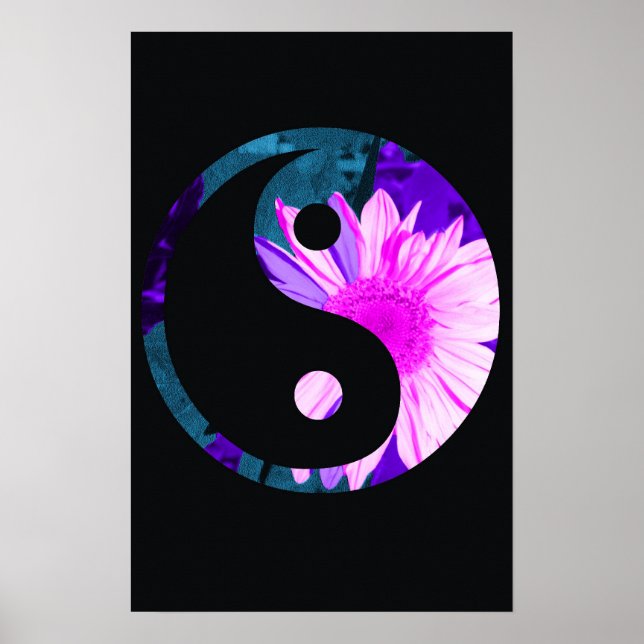 Poster Sunflower arc-en-ciel Yin Yang (Devant)