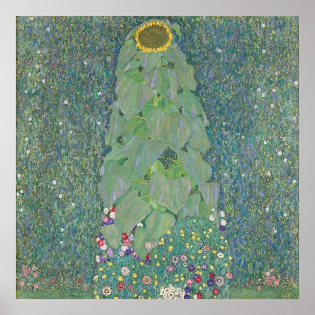 Poster Sunflower — Gustav Klimt (1907/08) (Devant)