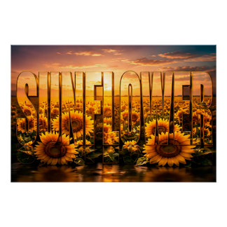 Poster Sunflower Luxury Botanical Floral Decor