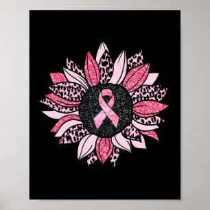 Poster Sunflower rose Cancer du sein Sensibilisation Femm