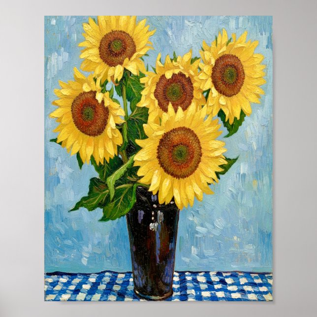 Poster Sunflowers After Van Gogh (Devant)