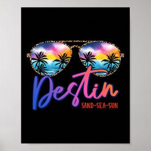 Poster Sungles Destin Floride Plage Vacances Fam Correspo