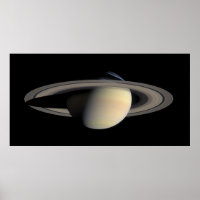 Sunlit Saturn Gas géant Planet par Cassini