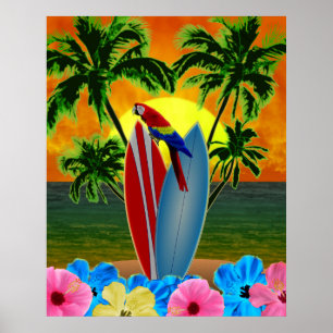 Poster Sunny Beach Surf
