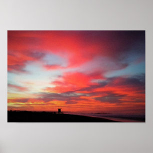 Poster Sunrise at Newport Beach