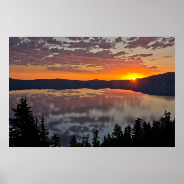 Poster Sunrise, Crater Lake National Park, Oregon, USA (Devant)