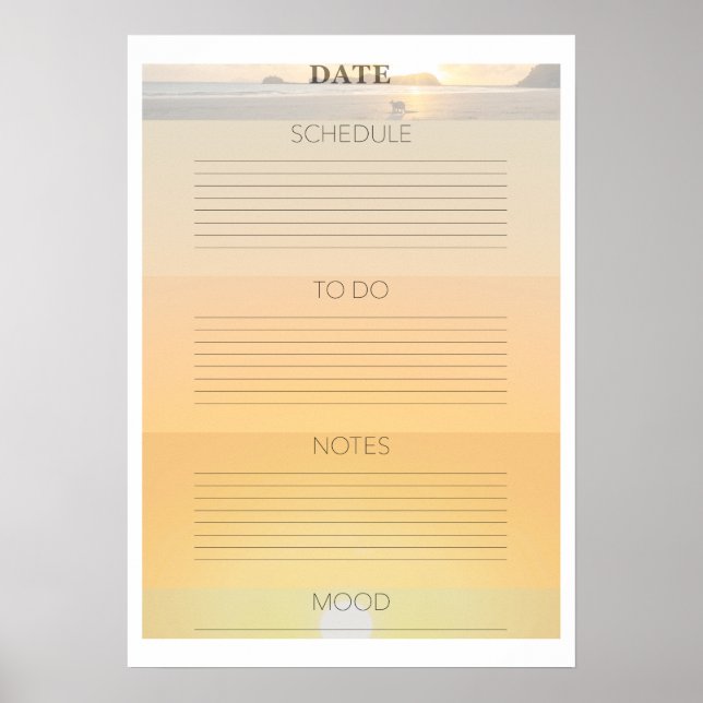 Poster Sunrise Daily Planner (Devant)