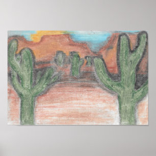 Poster Sunrise du désert