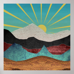 Poster Sunrise Imaginaire de montagne