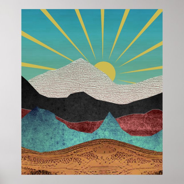 Poster Sunrise Imaginaire de montagne (Devant)