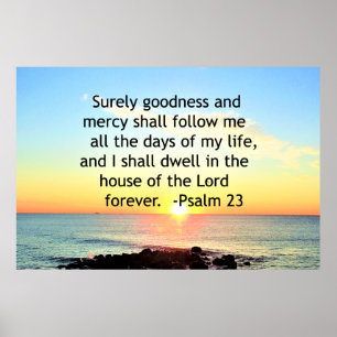 POSTER SUNRISE ON THE OCEAN 23RD PSALM PHOTO