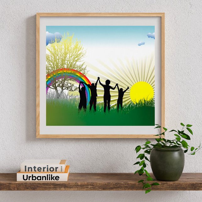 Poster Sunrise Rainbow Children (Créateur téléchargé)