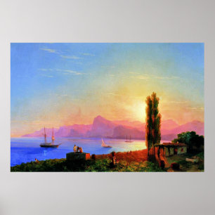 Poster Sunset at Sea, fine art by Ivan Aivazovsky