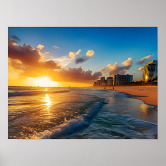 Poster Sunset Beach