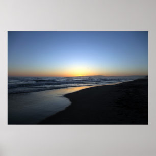 Poster Sunset Beach Californie