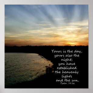 Poster Sunset Bible Verse