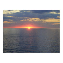 Poster Sunset Blue Ocean