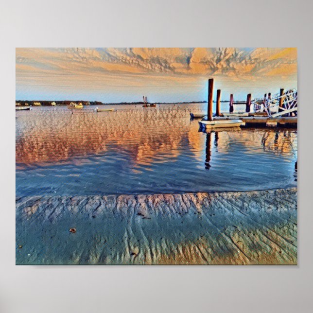 Poster Sunset Cape Cod Dock (Devant)