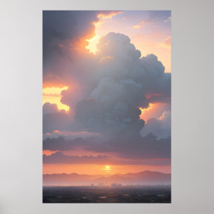 Poster Sunset Cityscape