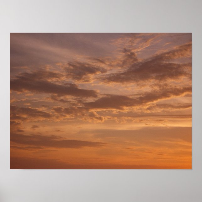 Poster Sunset Clouds II Pastel Nature Abstraite (Devant)