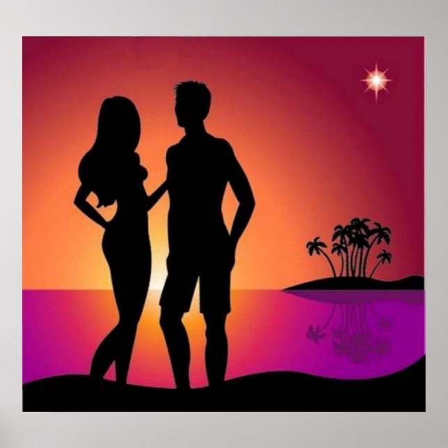 Poster Sunset Couple (Devant)
