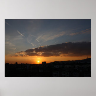 Poster Sunset de Barcelone