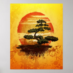 Poster Sunset de Bonsai Tree