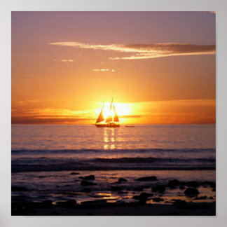 Poster Sunset de plage de Cable Beach
