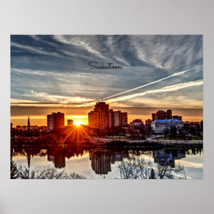 Poster Sunset de Saskatoon