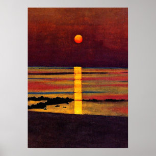 Poster Sunset, fine art painting