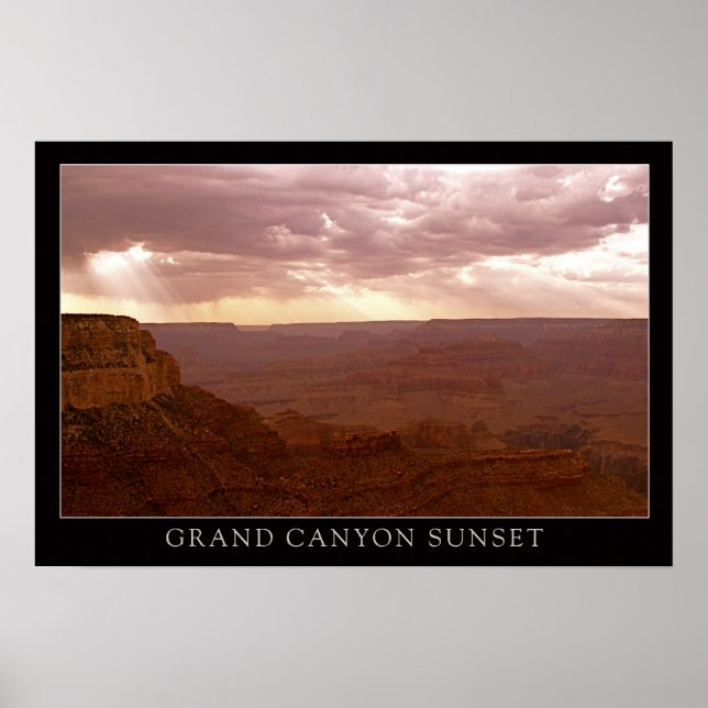 Poster Sunset Grand Canyon (Devant)