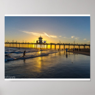 Poster Sunset@Huntington Beach, CA