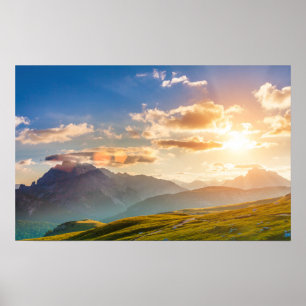 Poster Sunset in the Mountains