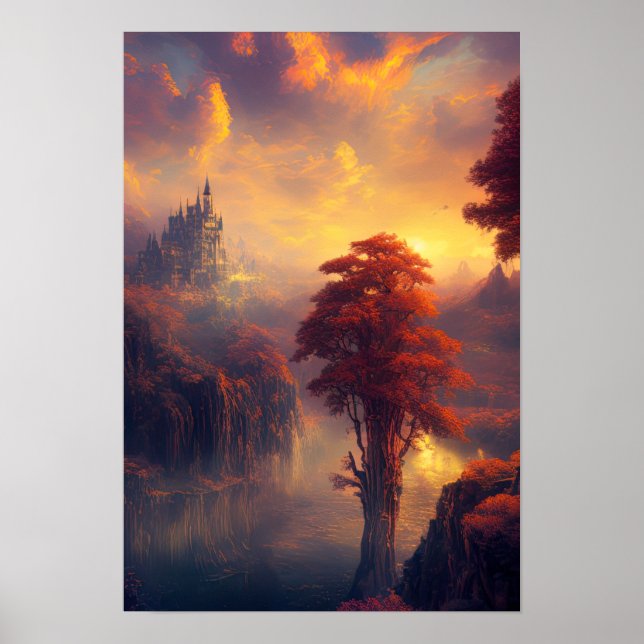 Poster Sunset Kingdom, Le Château Enchanté (Devant)